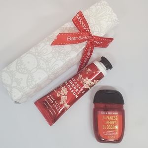 NEW Bath and Body Works Japanese Cherry Blossom set of Hand Cream and Pocketbac